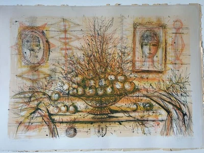 Jean CARZOU Nature Morte Lithographie originale Signée vers 1960 - Photo 1/4