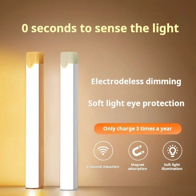 1 Pc Wireless Led Motion Sensor Cabinet Light Rechargeable Night Lamp