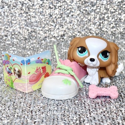 Littlest Pet Shop Authentic LPS #1825 King Charles Spaniel Brown COMPLETE SET