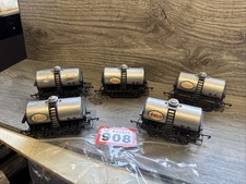 5 X Well Used Hornby Triang Esso Tankers Oo Gauge