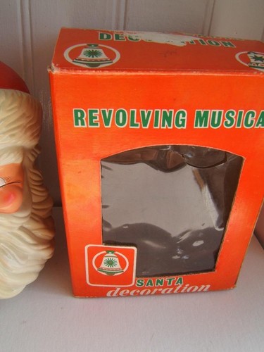 VINTAGE REVOLVING MUSICAL SANTA CLAUS W/ BOX - Picture 11 of 11