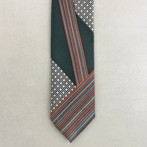 Vintage 1960s Geometric Striped Tie Mens 60s Mod Wide Necktie