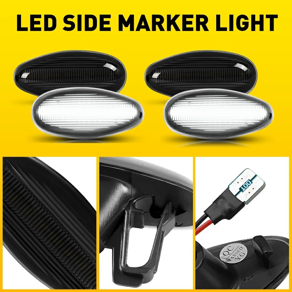 Se adapta a Chevrolet Silverado 2500HD 3500HD 2001-2014 luz de señalización lateral LED blanca nueva Foto 2 de 4