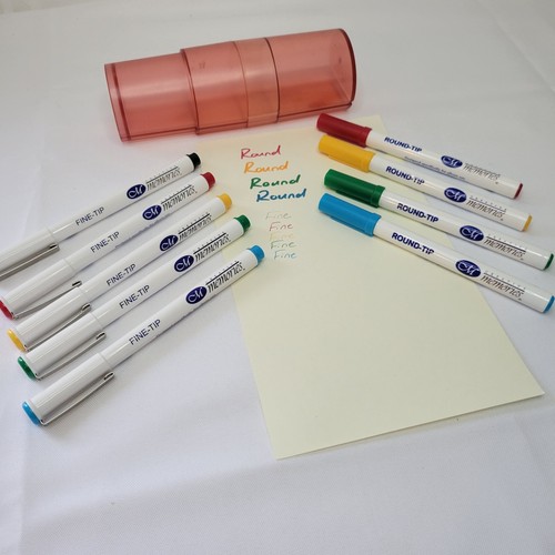 Creative Memories Pens & Storage Case Round + Fine Line 10 PC Lot Set