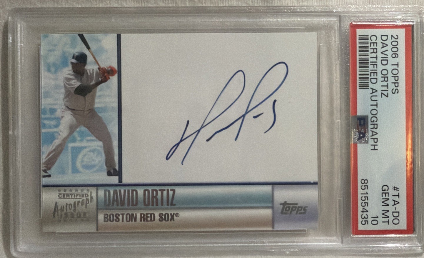 2006 Topps Certified Autograph David Ortiz 66 of 100 Red Sox