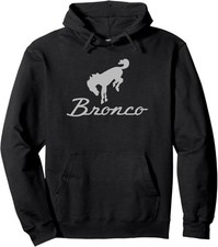 Bronco Gray Logo Pullover Hoodie Size S-3XL
