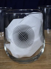 Greenbrier International Cocktail Glasses Atomic Starburst 50s-60s Set Of 4