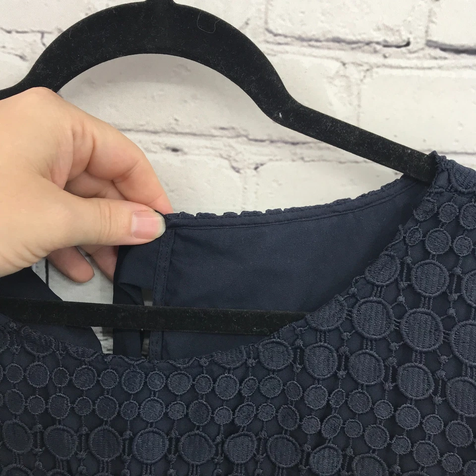 Talbots Dress Womens 3X Blue Lace Shift Pullover Short Sleeve Knee Length 22W - Image 4 of 4