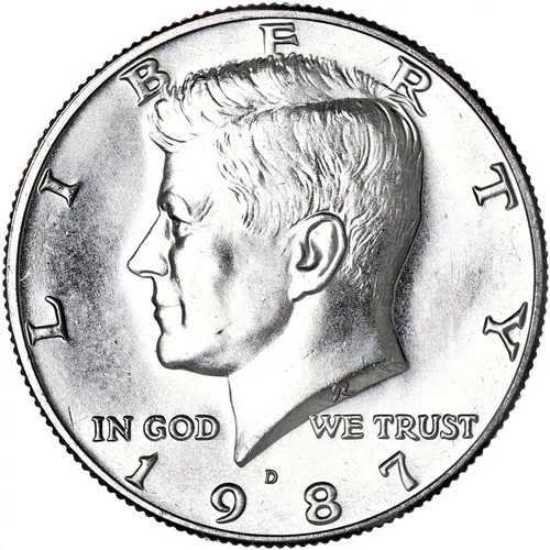 1987 D Kennedy Half Dollar Uncirculated from Mint Set