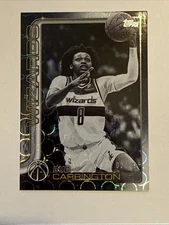 Bub Carrington 2025-26 Topps Basketball Blackout Foil SSP 25 Black Friday /25