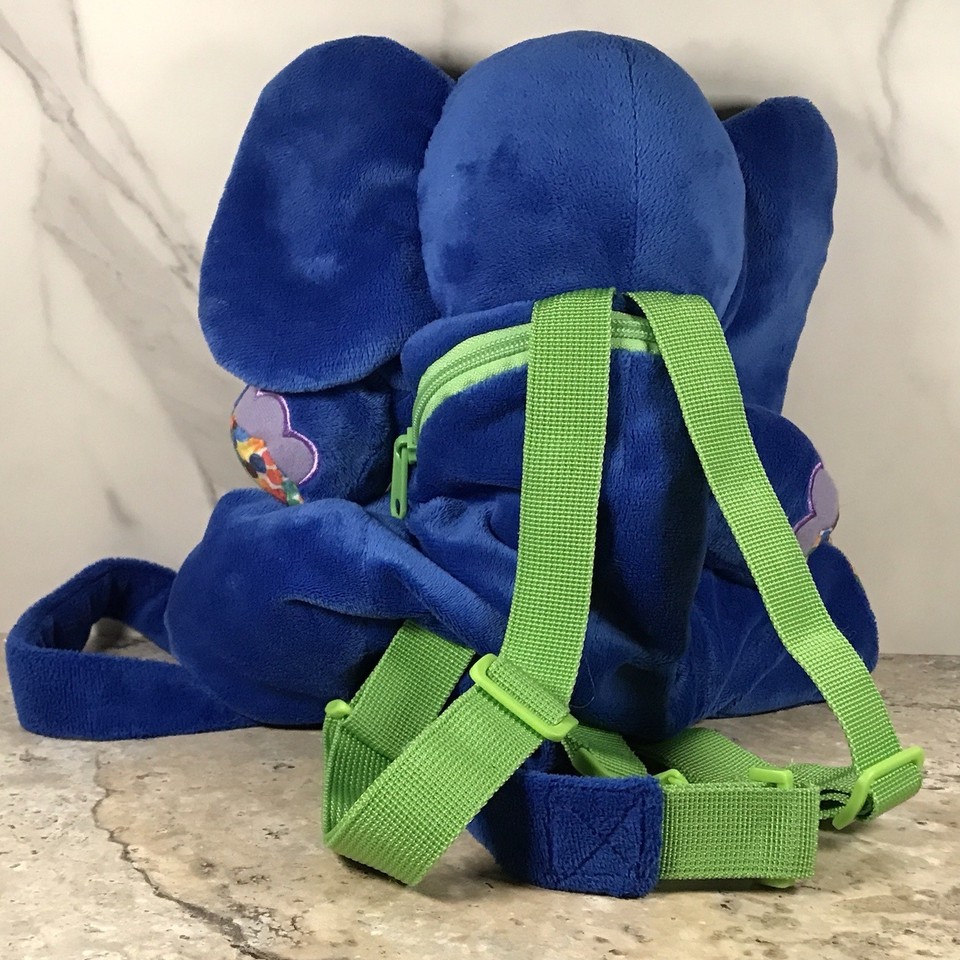 ERIC CARLE BLUE ELEPHANT PLUSH TODDLER BACKPACK W/DETACHABLE LEASH ...