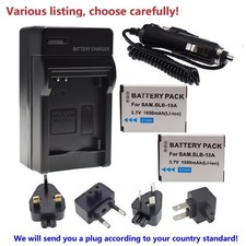 Battery or Charger for Samsung SLB-10A WB1100F WB2100 SL310 SL420 SL502 Camera