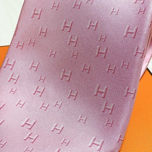 Hermes Tie Fasone All H Pattern Weave Pink Cherry Blossom - Picture 2 of 12