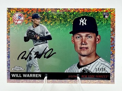 2025 Topps Chrome Platinum Rose Gold Mini-Diamond /75 Will Warren #294 Yankees