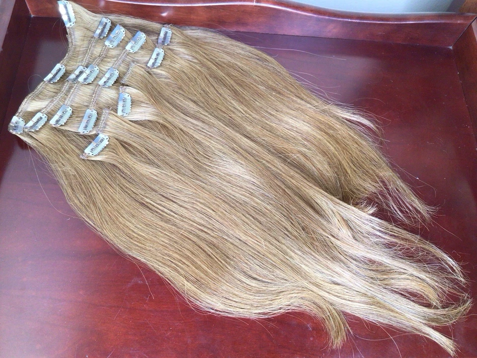 EURONEXT Premium REMY 14” Clip-In Human Hair Extension Chestnut Brown NEW! Read - Image 4 of 4