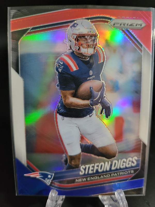 2025 Panini Prizm- Stefon Diggs Red White & Blue Prizm #182
