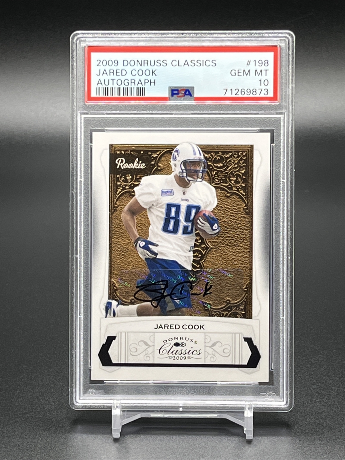 Jared Cook Donruss Classics #198 Autograph