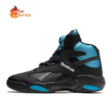 Reebok Shaq Attaq Sneaker Herren Freizeit Black Azure Blue NEU OVP Schuhe HR0499