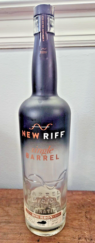 New Riff Single Barrel Kentucky Straight Bourbon Whiskey Empty Bottle w ...