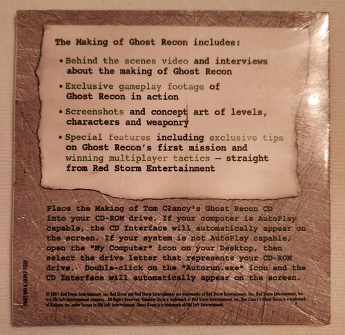 CD-ROM The Making of Tom Clancy's Ghost Recon (PC, 2001) - Nuovo/sigillato - Foto 2 di 2