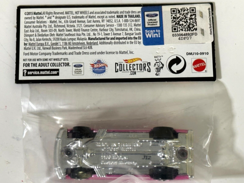 2016 HOT WHEELS RED LINE CLUB RLC PINK CHROME CUSTOM FORD MUSTANG SEALED PACKAGE - Picture 5 of 8