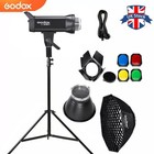 Godox 60W SL60IID 5600K Światło wideo LED + BD-04 Barndoor + 95CM Siatka softbox + 2mstand