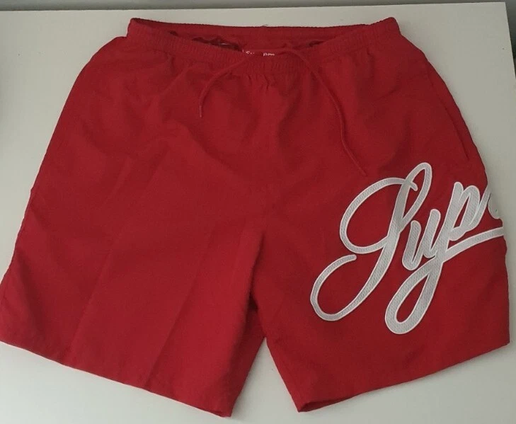 SS21 Supreme Netz Script Wasser Kurz Rot Badehose Nylon Shorts Größe S KLEIN