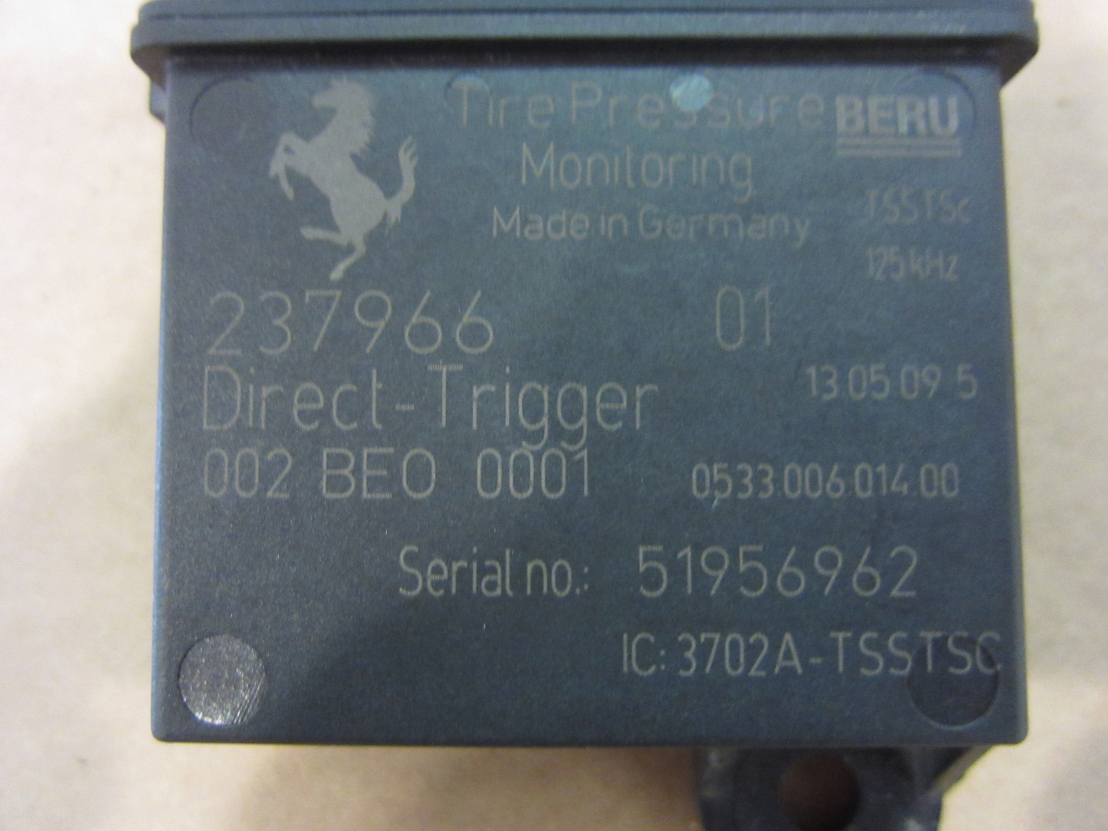 Ferrari 458,488,Calif. -TPMS Trigger/Tire Pressure Sensor - Part# 237966