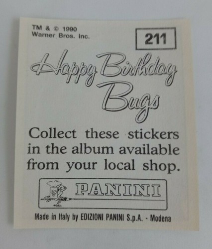 1990 Panini Happy Birthday Bugs (Pick Your Sticker) - Picture 297 of 343
