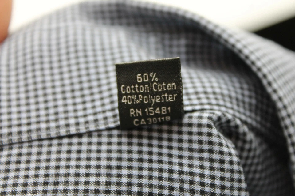 U.S. Polo Assn. Camisa de vestir para hombre azul pálido mezcla de algodón con botones talla 15-15 Foto 4 de 4