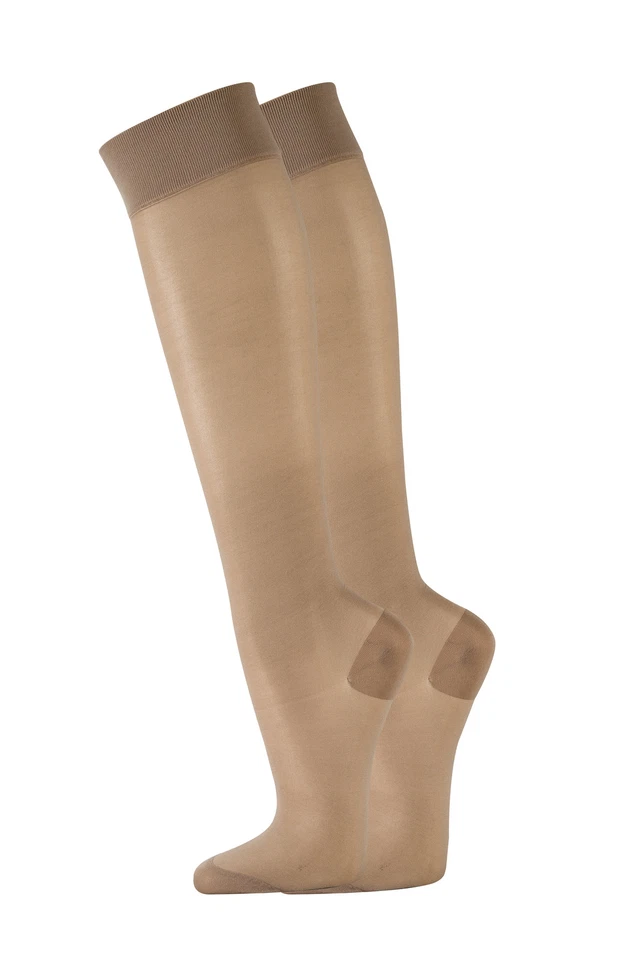 5 Paar 40den Knie-Fein-Strümpfe Reisekniestrümpfe Stützkniestrümpfe Feinstrümpfe - Bild 4 von 4