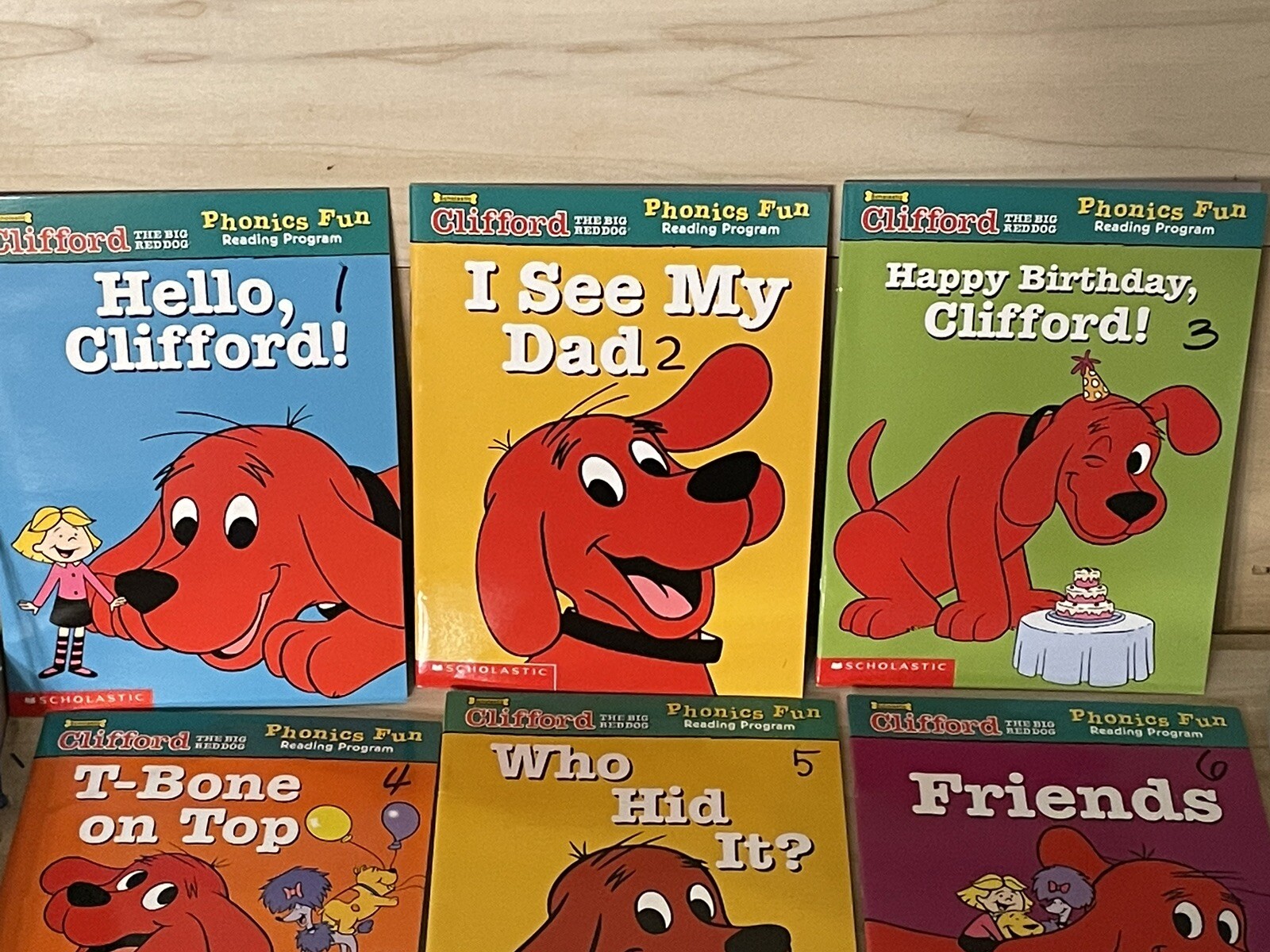 Clifford the Big Red Dog 6 Books 1-6 Phonics Fun Reading Program Scholastic New | eBay