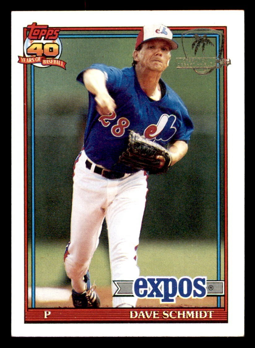 1991 Topps Desert Shield Baseball #136 Dave Schmidt NM/MT
