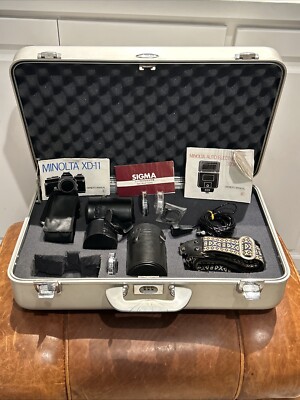 VTG ZERO HALLIBURTON CENTURION ELITE  21  FOAM INSERT CAMERA CASE LENSE & EXTRAS