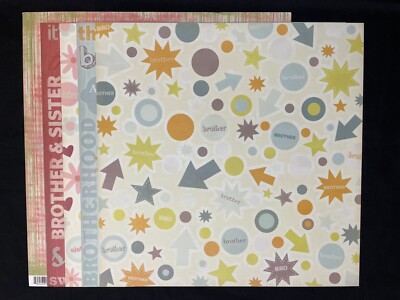 KAREN FOSTER ''BROTHER'' & ''SISTER'' COLLECTION 12 X 12 SS PAPERS