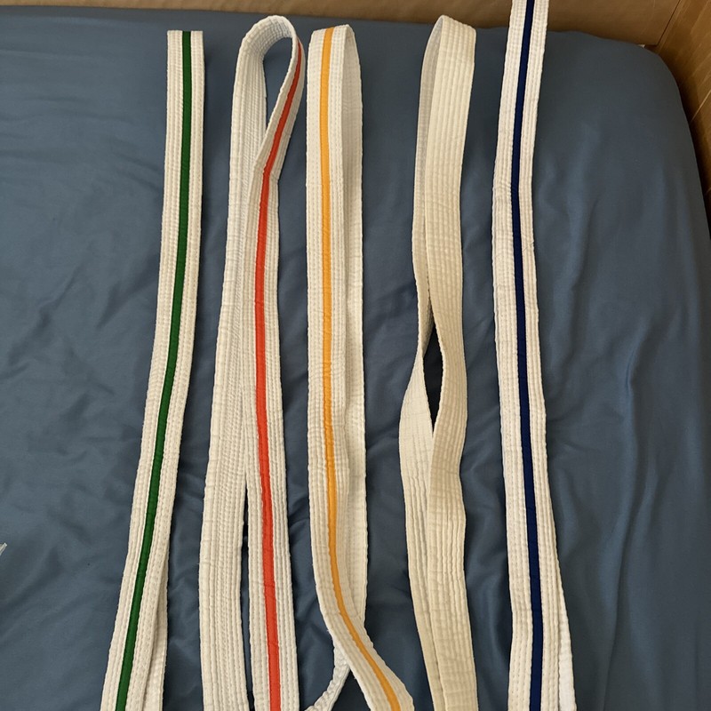 Lot Tae Kwon Do Martial Art Gi Belts Kids