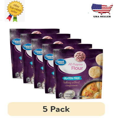 New Great Value Gluten Free All-Purpose Flour, 22 oz (5 pack) Free Shipping