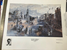 BALLARAT Circa 1887 Sturt Street by A.H.Fullwood Watercolour and Pencil Print