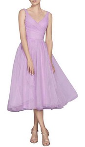 lilac tea length dress