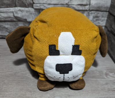 Nanco Pixel Square Brown White Block Stuffed Plush Minecraft Puppy Dog Doll Toy