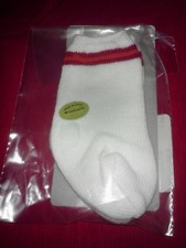 American Girl White Socks with Red  Orange Stripes New NIP