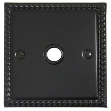G&H Monarch Roped Matt Black MFB Light Switches, Plug Sockets, Dimmers, Toggles
