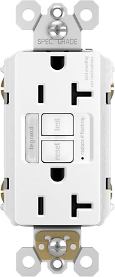 Legrand Radiant 2097NTLTRW 20 Amp Night Light GFCI Self Test Tamper-Resistant De