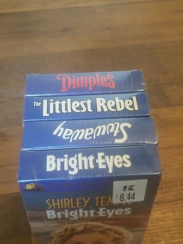 4 New Shirley Temple VHS Tapes : Bright Eyes, Stowaway, Dimples, Littlest Rebel - Picture 8 of 8