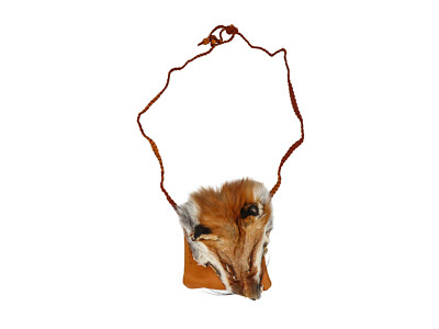 Real Red Fox Face Bag: 5.5'' x 5.5'' (422-66-G4799) A3
