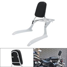 Backrest Sissy Bar Luggage Rack Pad For Yamaha XVS 1300 A Midnight V Star 07-15