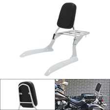 Backrest Sissy Bar Luggage Rack Pad For Yamaha XVS 1300 A Midnight V Star 07-15