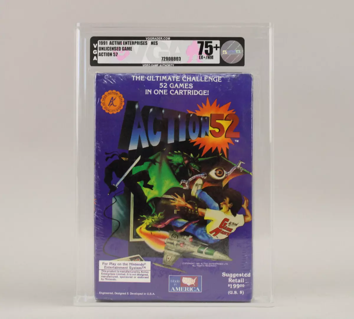 Action 52 Nintendo NES 1991 Active Ent. New Factory Sealed VGA