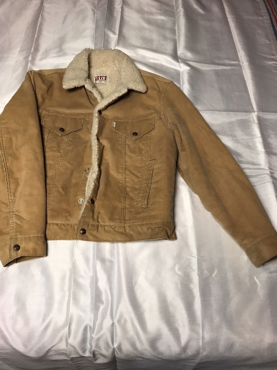 Vintage LEVI'S San Francisco Corduroy Sherpa Lined Jacket 80s 90s 