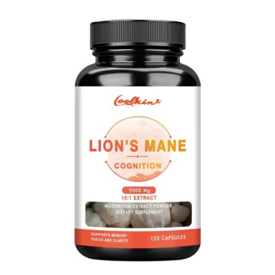 Organic Lion's Mane Mushroom Supplement (9000 mg) - MEMORY, FOCUS, STRESS AID
